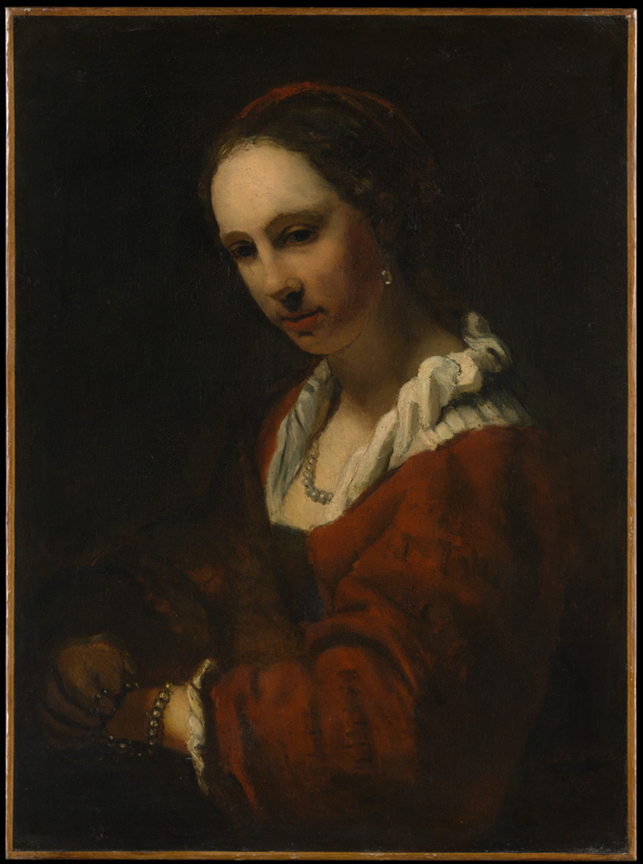  伦勃朗·梵·莱茵 Rembrandt van Rijn——戴珍珠项链的年轻女人